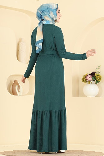 moda selvim الفستان بترولي 838PM271 - Thumbnail