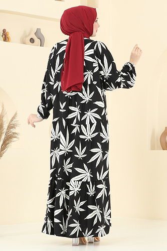 moda selvim Dress 840OZN1046 Black - Thumbnail