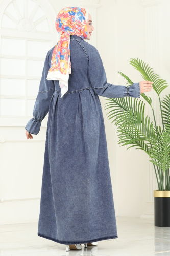 moda selvim Dress 851ASE1098 Washed Light Jeans - Thumbnail
