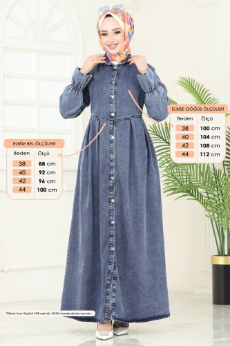 moda selvim Dress 851ASE1098 Washed Light Jeans - Thumbnail