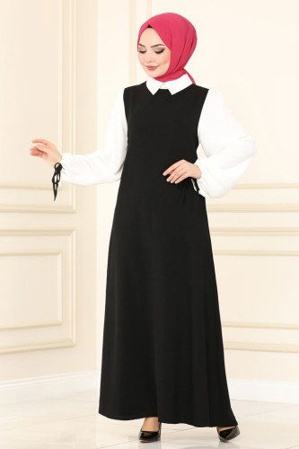 S.V.L. - Dress 860S324 Black