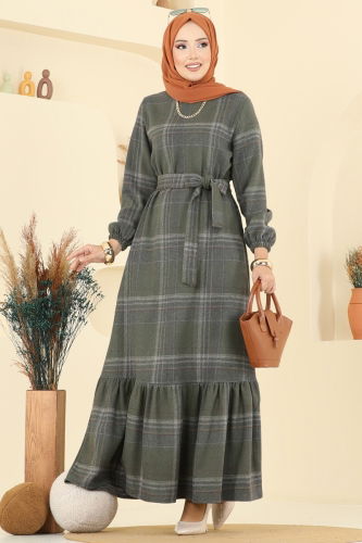 S.V.L. - Dress 9010S324 Khaki