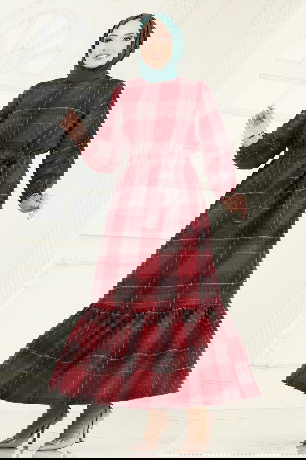 Modaselvim الفساتين الفستان احمر 9010S324