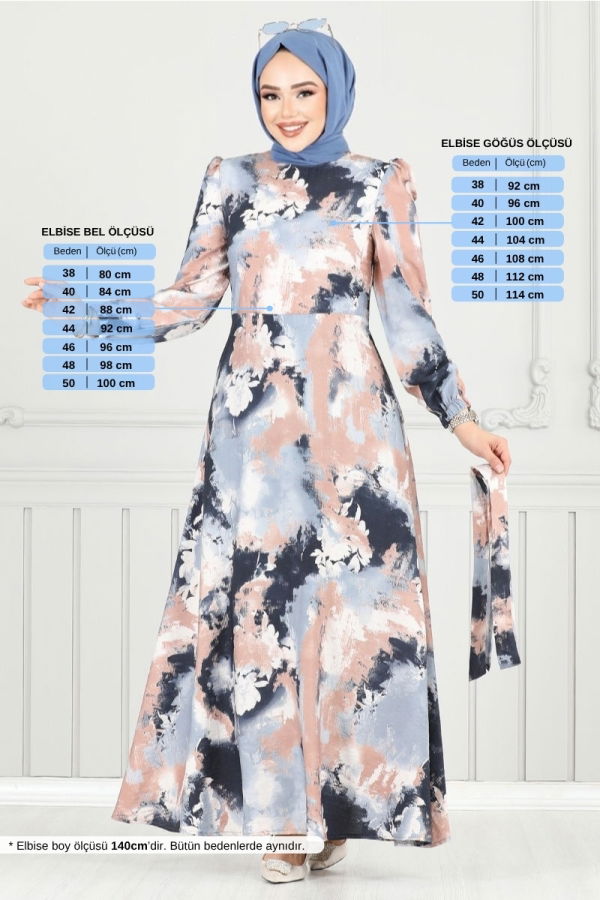 Modaselvim NET 20%+20% DISCOUNT IN THE CARD Dress 9035SVL982-M Navy Blue