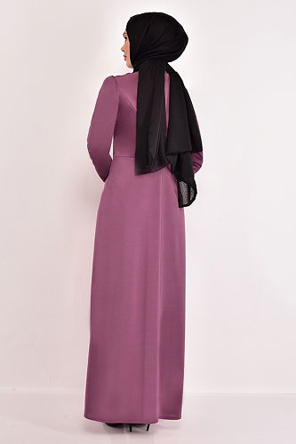 moda selvim Dress ASM2545-M Dark Rose Dusky - Thumbnail