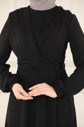 moda selvim Dress ASM2551 Black - Thumbnail