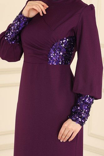 moda selvim ASM2553 باتنجاني فستان - Thumbnail