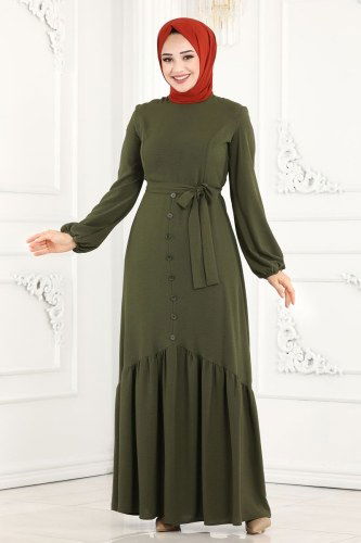 moda selvim ASM2560 العفني فستان - Thumbnail