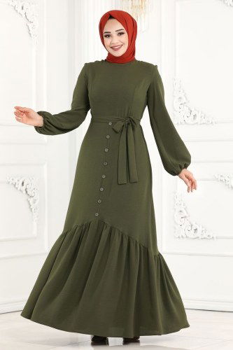 moda selvim ASM2560 العفني فستان - Thumbnail