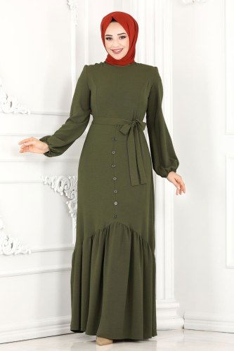 moda selvim ASM2560 العفني فستان - Thumbnail