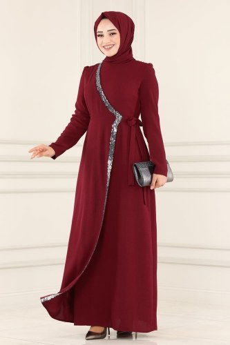 A.S.M. - Dress ASM2567 Claret Red