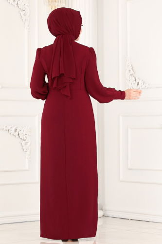 Dress ASM2569 Burgundy - 5