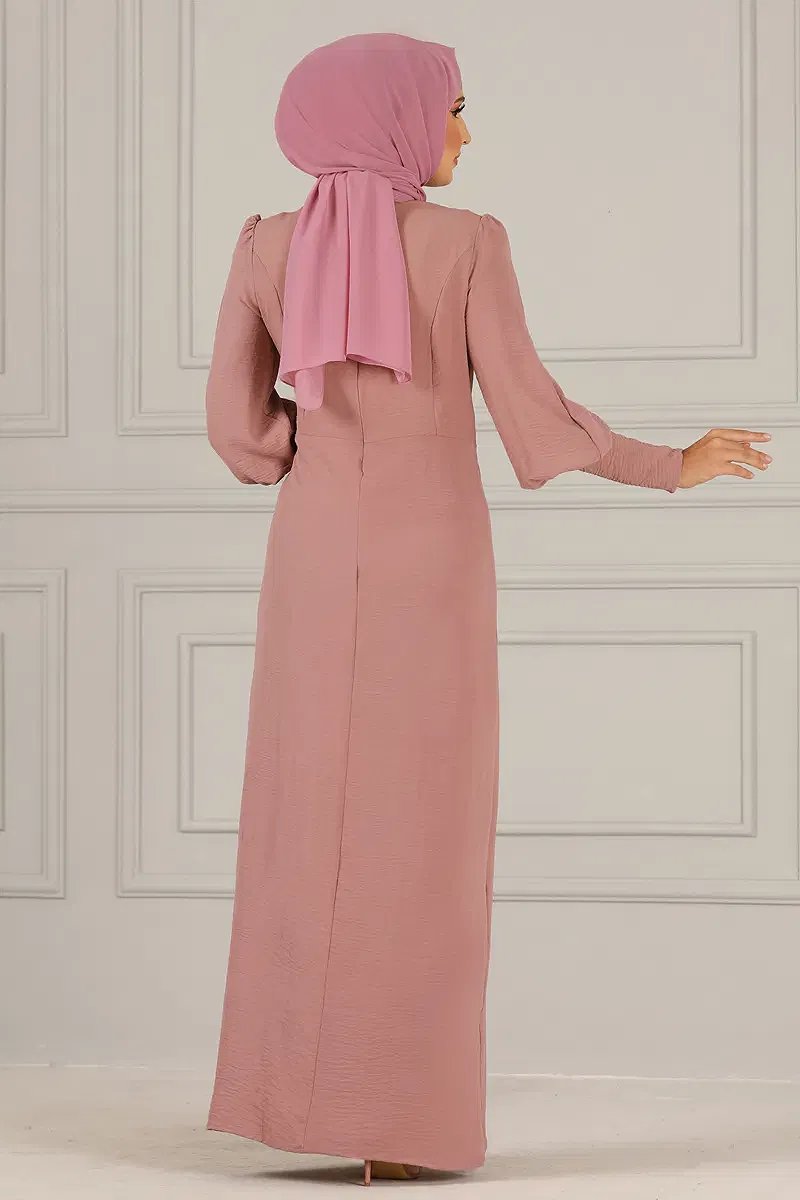 moda selvim Dress ASM2569-M Dark Powder - Thumbnail