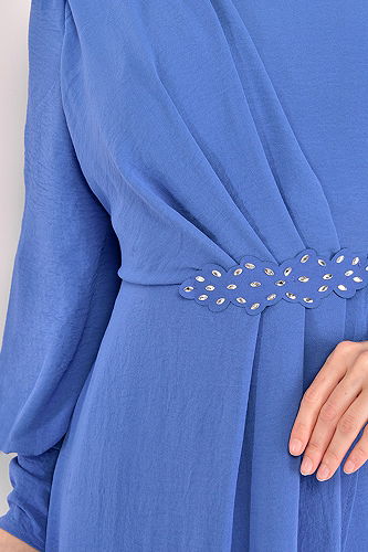 moda selvim الفستان ازرق ASM2569-M - Thumbnail