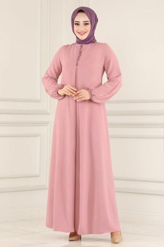 moda selvim Dress ASM2574 Dried Rose - Thumbnail