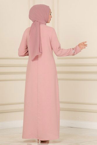 moda selvim ASM2579 بودرة ناعمة فستان - Thumbnail