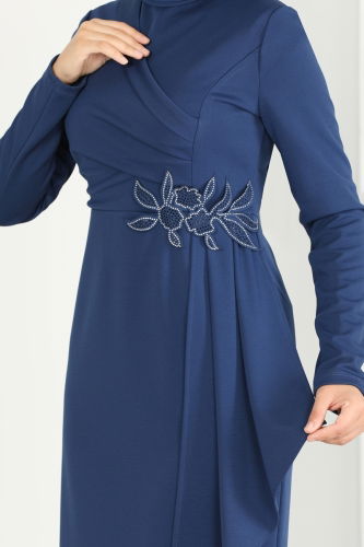 moda selvim DRESS ASM2580 Indigo - Thumbnail