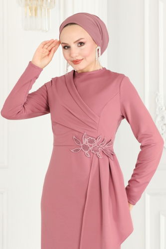 moda selvim Dress ASM2580 Rose Dried - Thumbnail