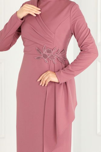 moda selvim Dress ASM2580 Rose Dried - Thumbnail