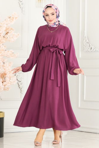 moda selvim Dress ASM2590 Dark Rose Dusky - Thumbnail