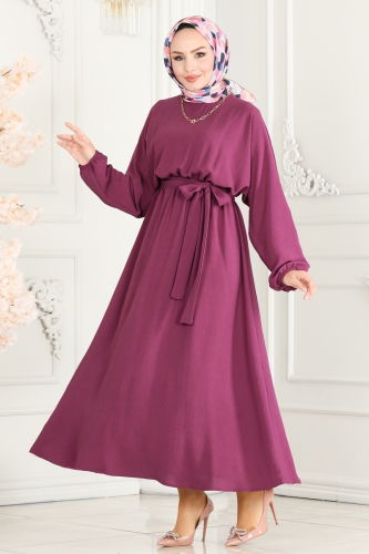 moda selvim Dress ASM2590 Dark Rose Dusky - Thumbnail