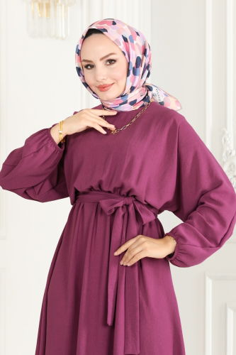 moda selvim Dress ASM2590 Dark Rose Dusky - Thumbnail