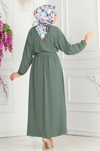 moda selvim DRESS ASM2590 Water Green - Thumbnail