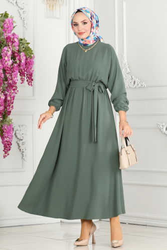 moda selvim DRESS ASM2590 Water Green - Thumbnail