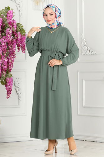 moda selvim DRESS ASM2590 Water Green - Thumbnail