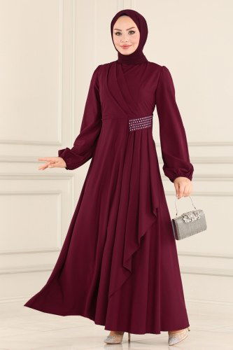 A.S.M. - DRESS ASM2597 Burgundy