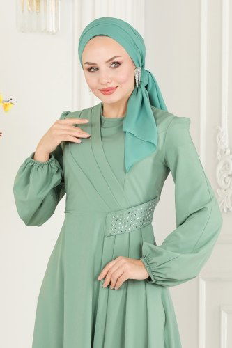 moda selvim DRESS ASM2597 Oil - Thumbnail