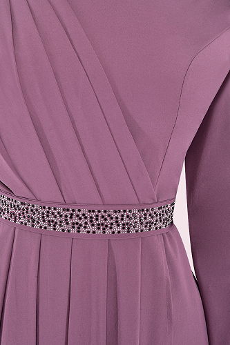 moda selvim Dress ASM2611-M Lilac - Thumbnail