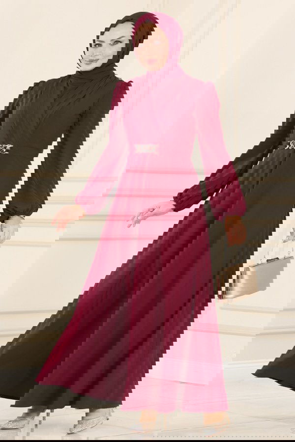 Modaselvim NET 20%+20% DISCOUNT IN THE CARD Dress ASM2646 Burgundy