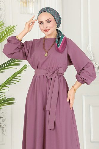 moda selvim ASM2683 الزهري فستان - Thumbnail