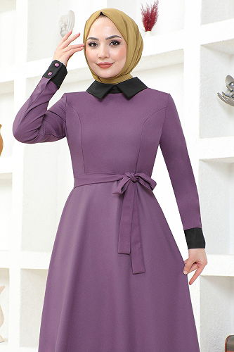 moda selvim DRESS ASM2687-M Lila - Thumbnail