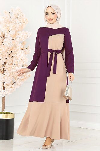 moda selvim الفستان توتي ASM2692 - Thumbnail