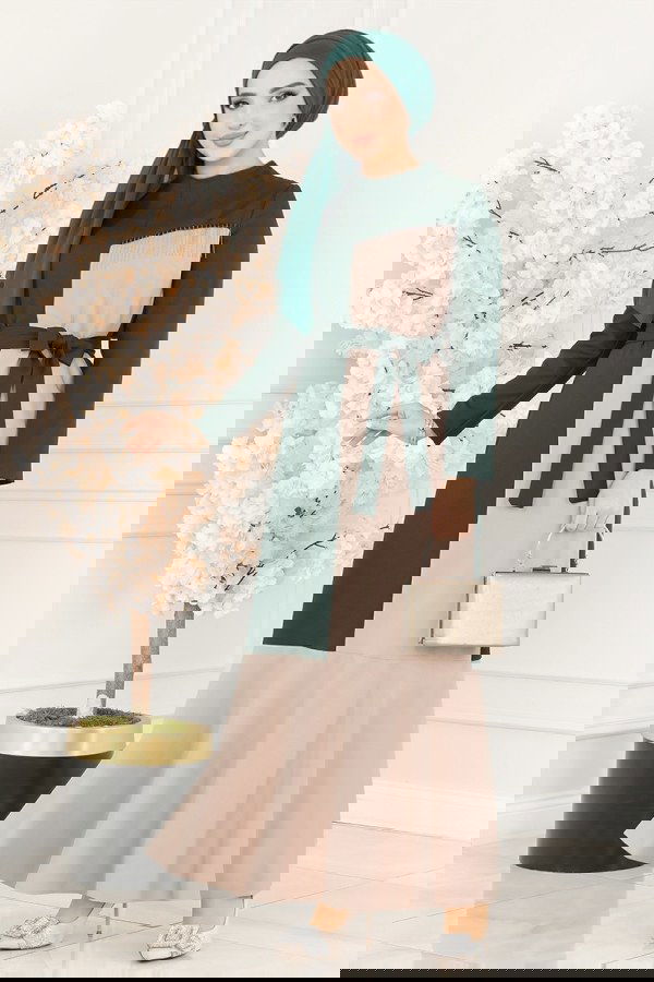 Modaselvim NET 20%+20% DISCOUNT IN THE CARD Dress ASM2692 Emerald