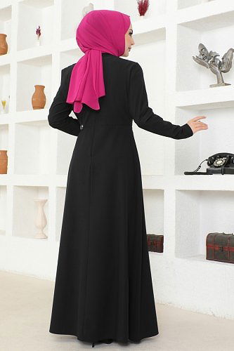 moda selvim Dress ASM2693 Black - Thumbnail