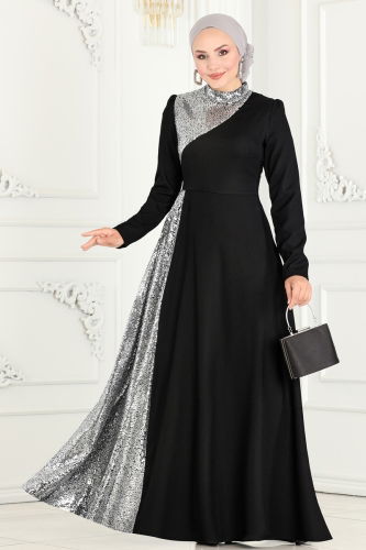 A.S.M. - Dress ASM2719 Black&Silver