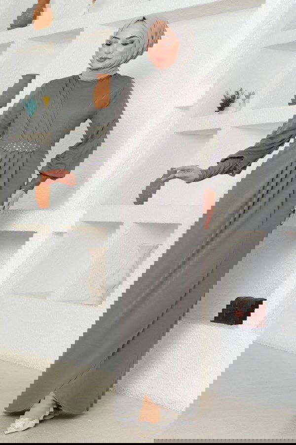 Modaselvim خصم صافٍ20%+20% في سلة التسوق الفستان رمادي ASM2723