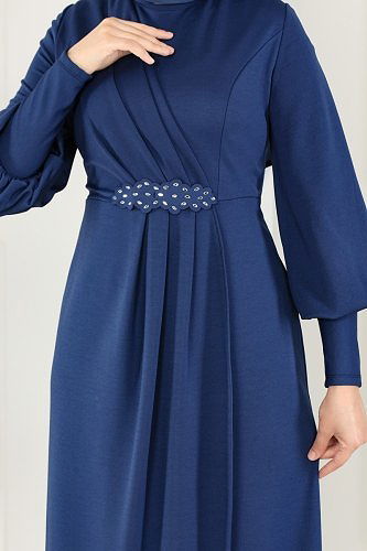 moda selvim الفستان ازرق ASM2723 - Thumbnail