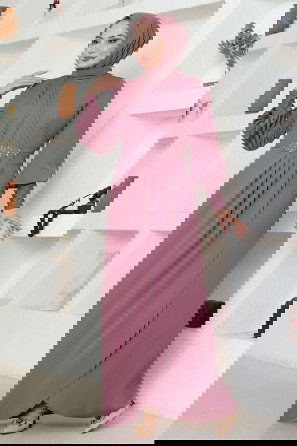 Modaselvim خصم صافٍ20%+20% في سلة التسوق الفستان وردي ASM2723