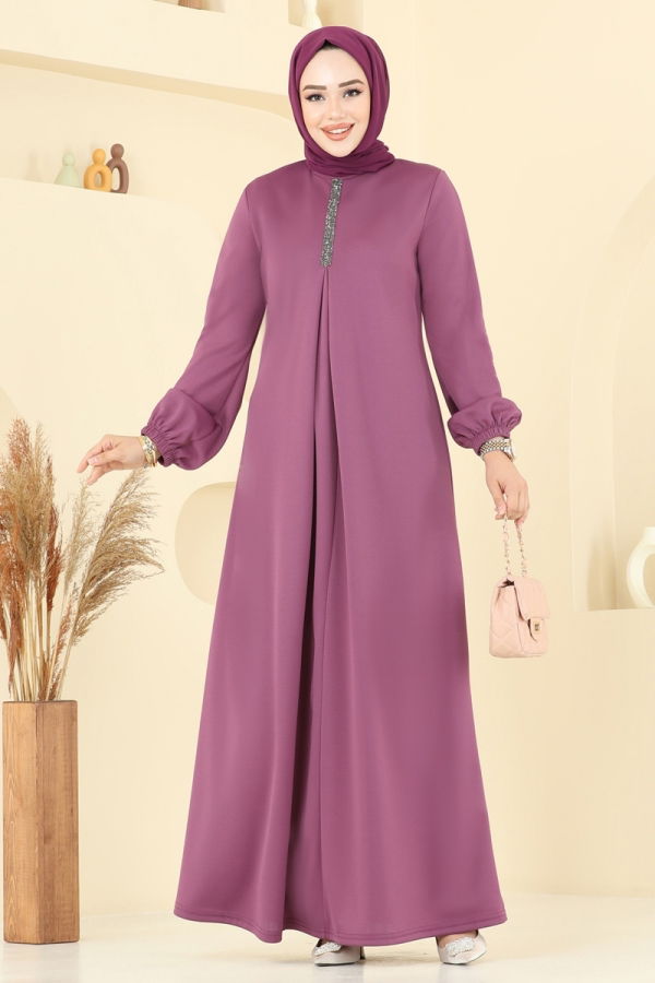 Modaselvim NET 20%+20% DISCOUNT IN THE CARD Dress ASM2824 Dark Rose Dusky