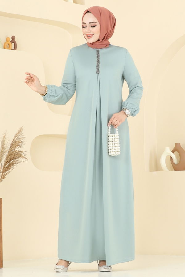 Modaselvim NET 20%+20% DISCOUNT IN THE CARD Dress ASM2824 Water Green