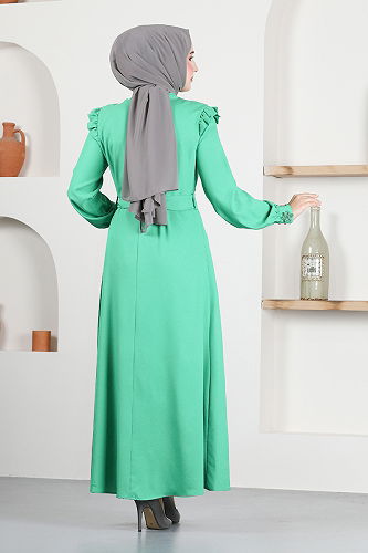 moda selvim Dress ASN129-M Green - Thumbnail