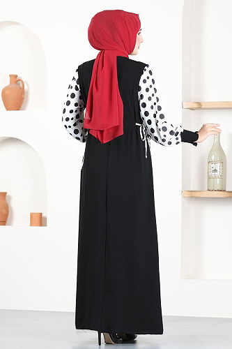 moda selvim DRESS ASN7054-M Black Crocodile - Thumbnail