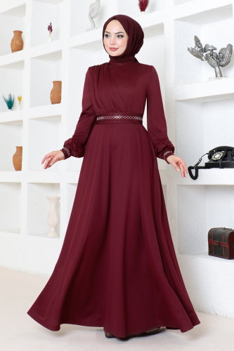MRV D.V.L. - Dress DVL272-M Burgundy