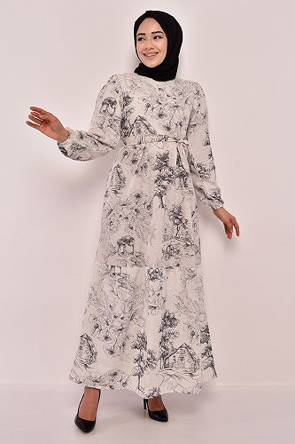 moda selvim DRESS EFL12209-M Black - Thumbnail