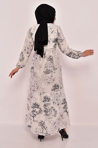 moda selvim DRESS EFL12209-M Black - Thumbnail