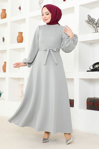 moda selvim DRESS END5565-M Gray - Thumbnail